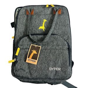 DYPER Giraffe Diaper Backpack Unisex Yellow with Folding Changing Pad